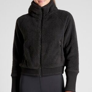 Athleta Black Teddy Jacket